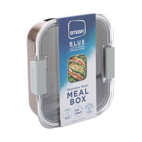 smash blue stainless steel meal box 600ml|Stainless Steel Meal Box 600ml .